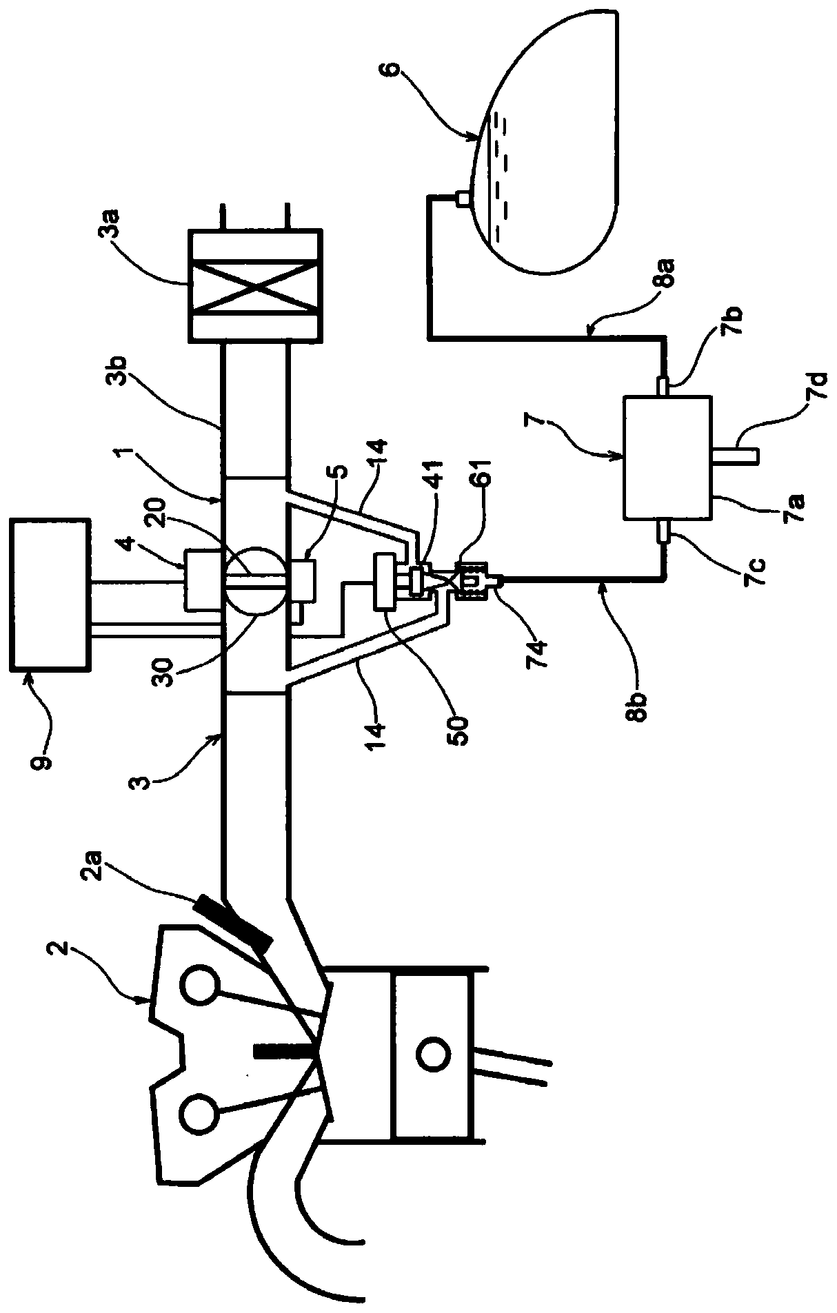 Throttle device and fuel evaporative gas recovery system