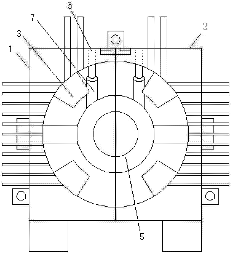 Aluminum alloy shell casting of motor of electric car