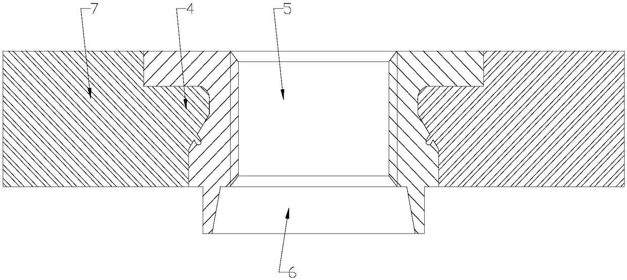 Insert type knurled nut