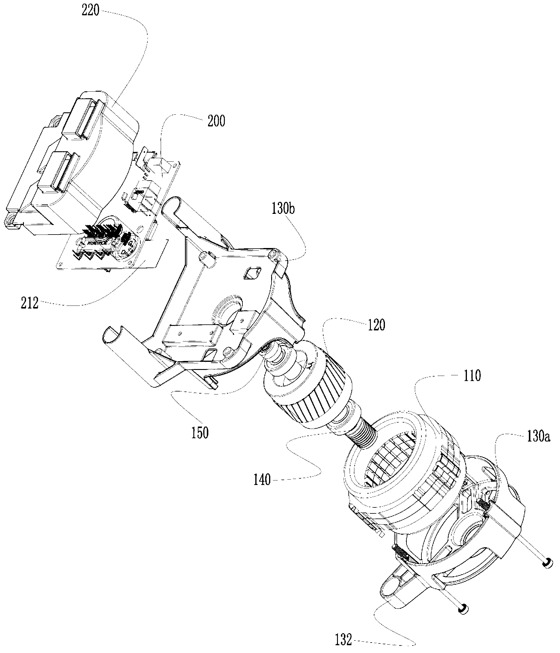 Motor and controller assembly