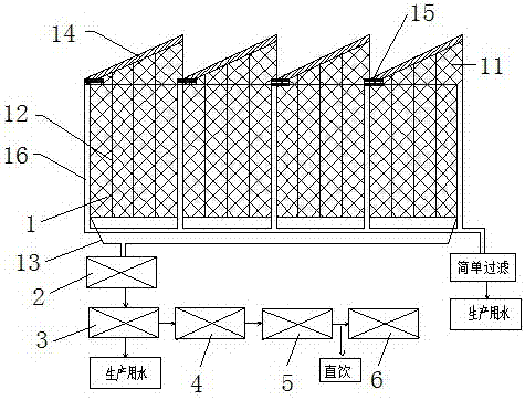 Preparation device for generating drinking water by producing condensation water with air and preparation method