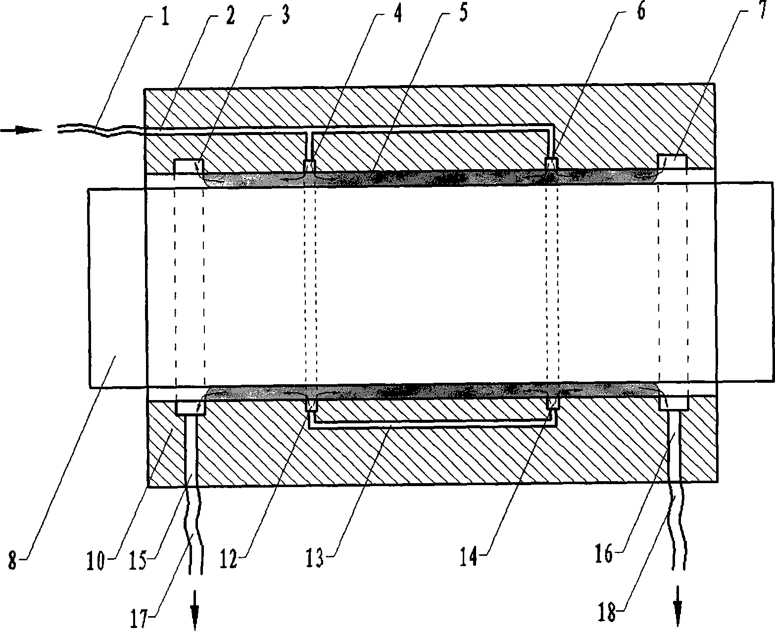 Exhaust gas recycling aerostatic bearing and design method thereof