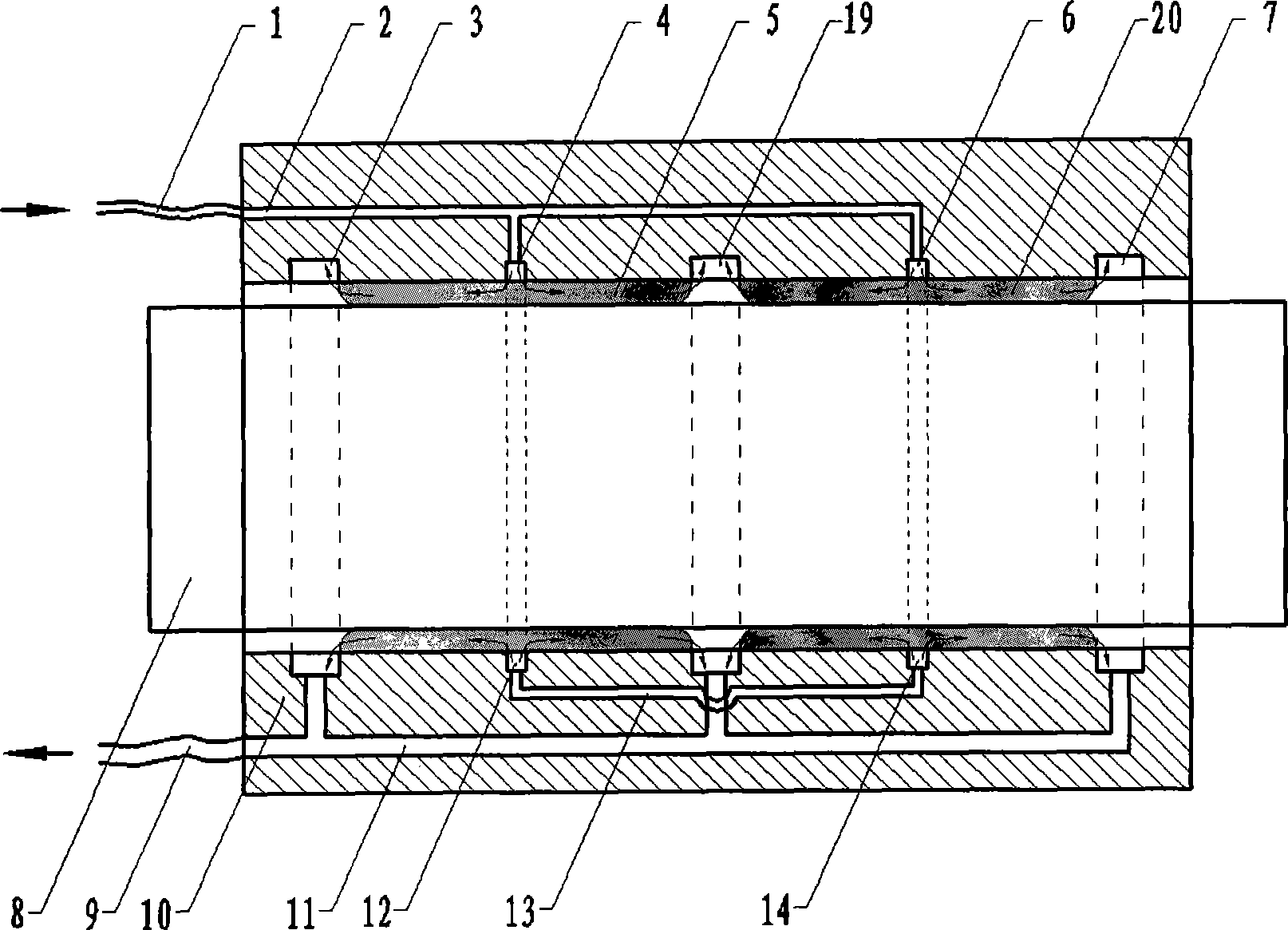 Exhaust gas recycling aerostatic bearing and design method thereof