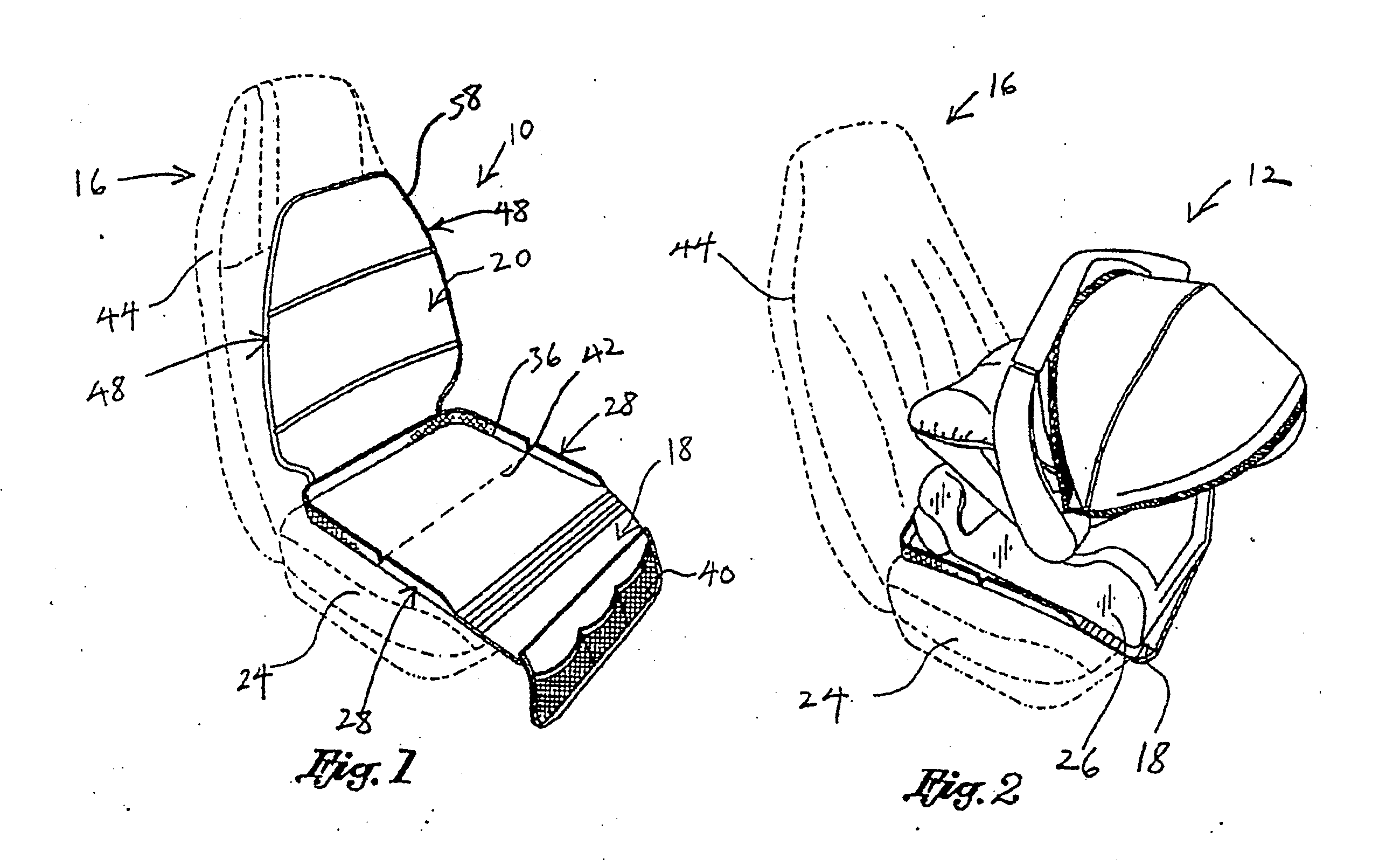 Two-stage protective car seat cover for child and infant safety chairs