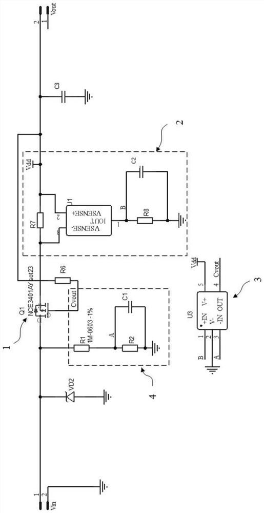 Current one-way conduction circuit and working method thereof