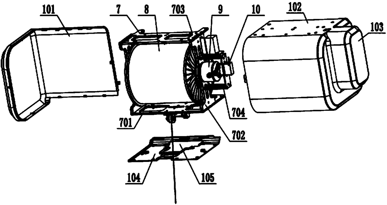 Automatic wire stringing and breaking device for a UAV (unmanned aerial vehicle)