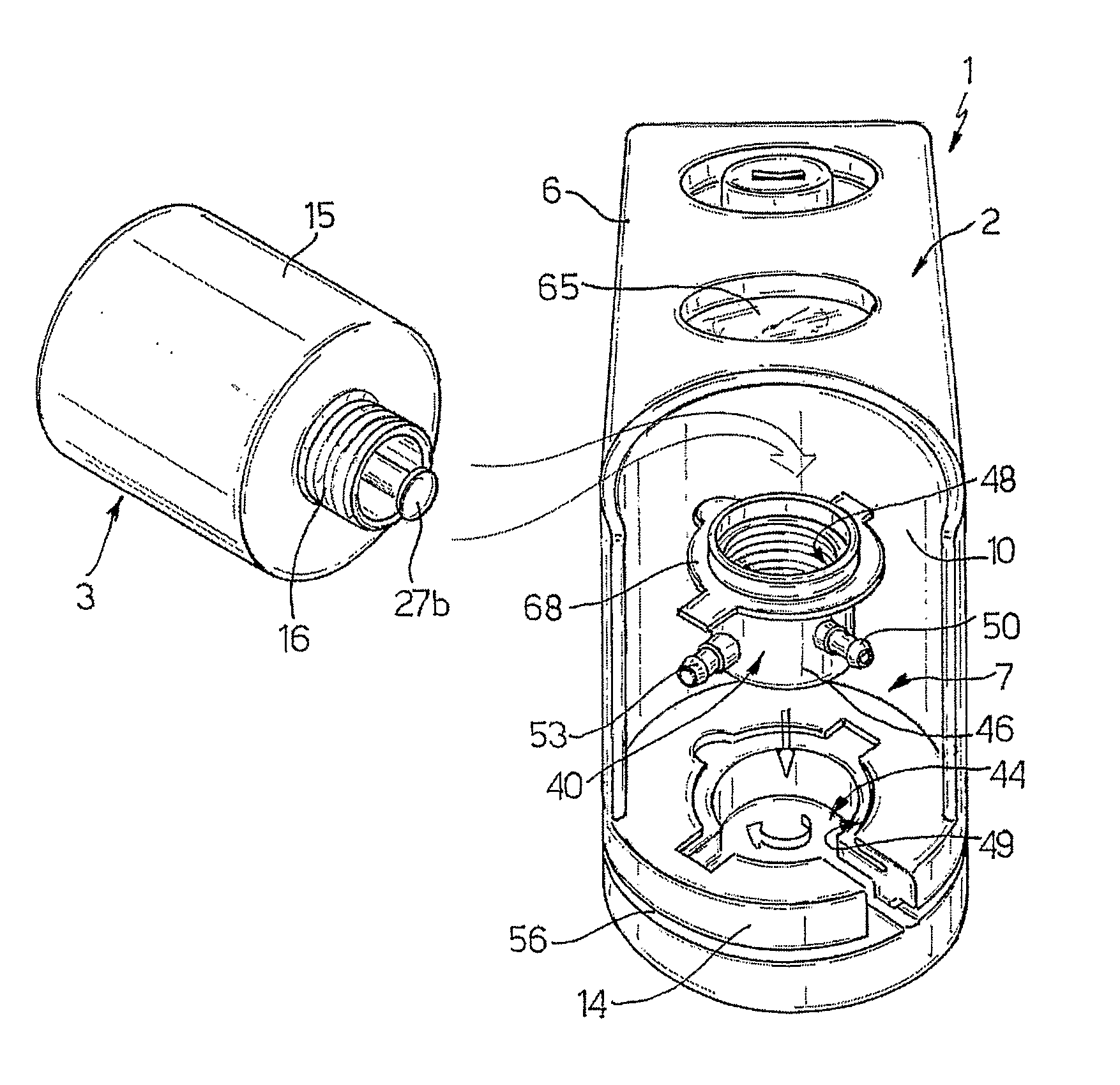 Container for sealing liquid for repairing inflatable articles, in particular tyres, and repair kit featuring such a container