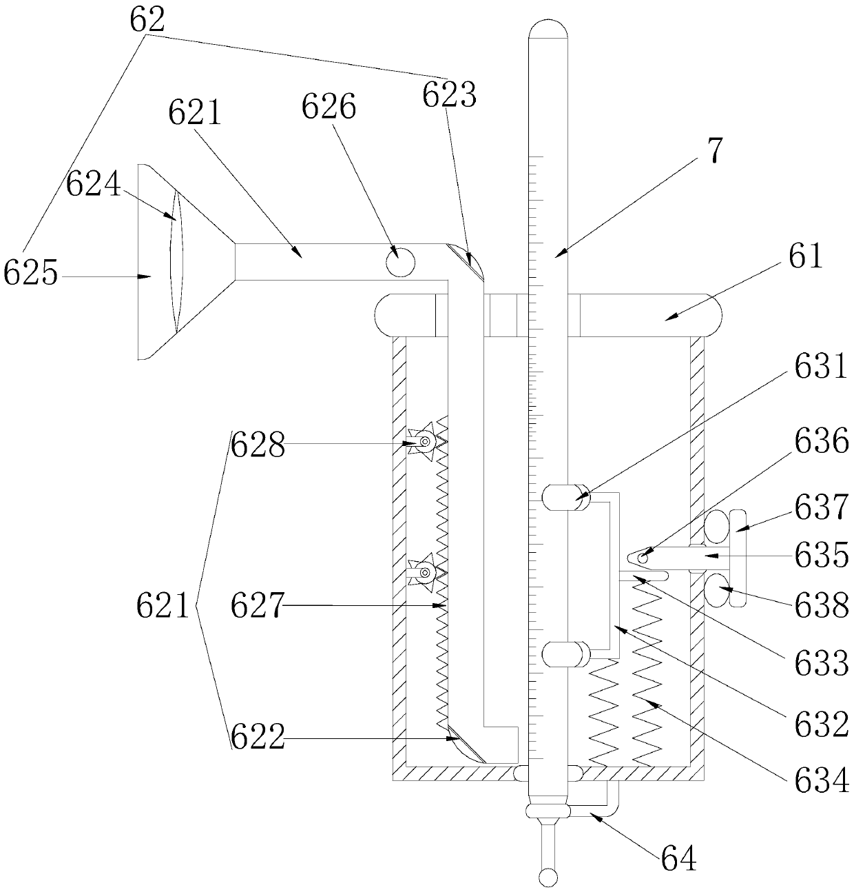 A laboratory drying oven based on the multiple reflection periscope temperature value of the mirror surface