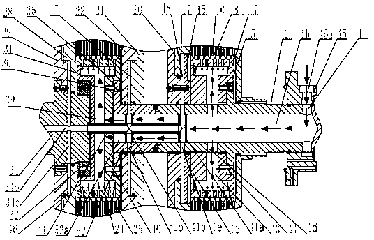 Brake-type liquid viscosity transmission device