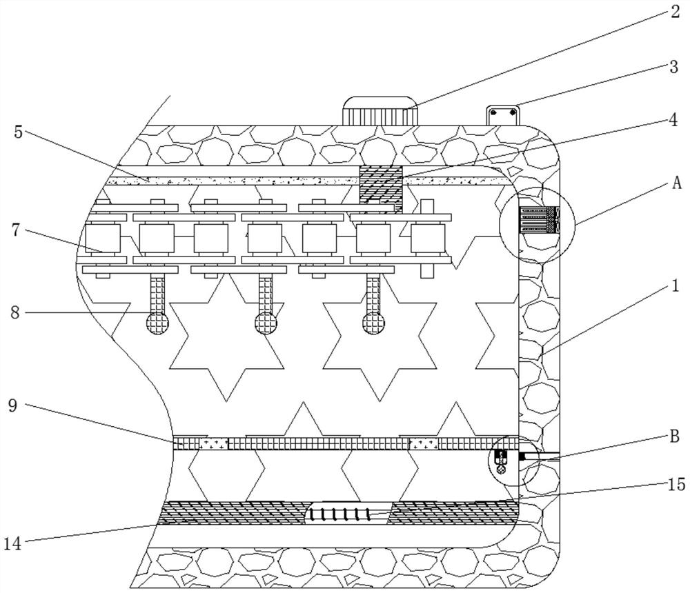 Environment-friendly and efficient ageing device for printing and dyeing