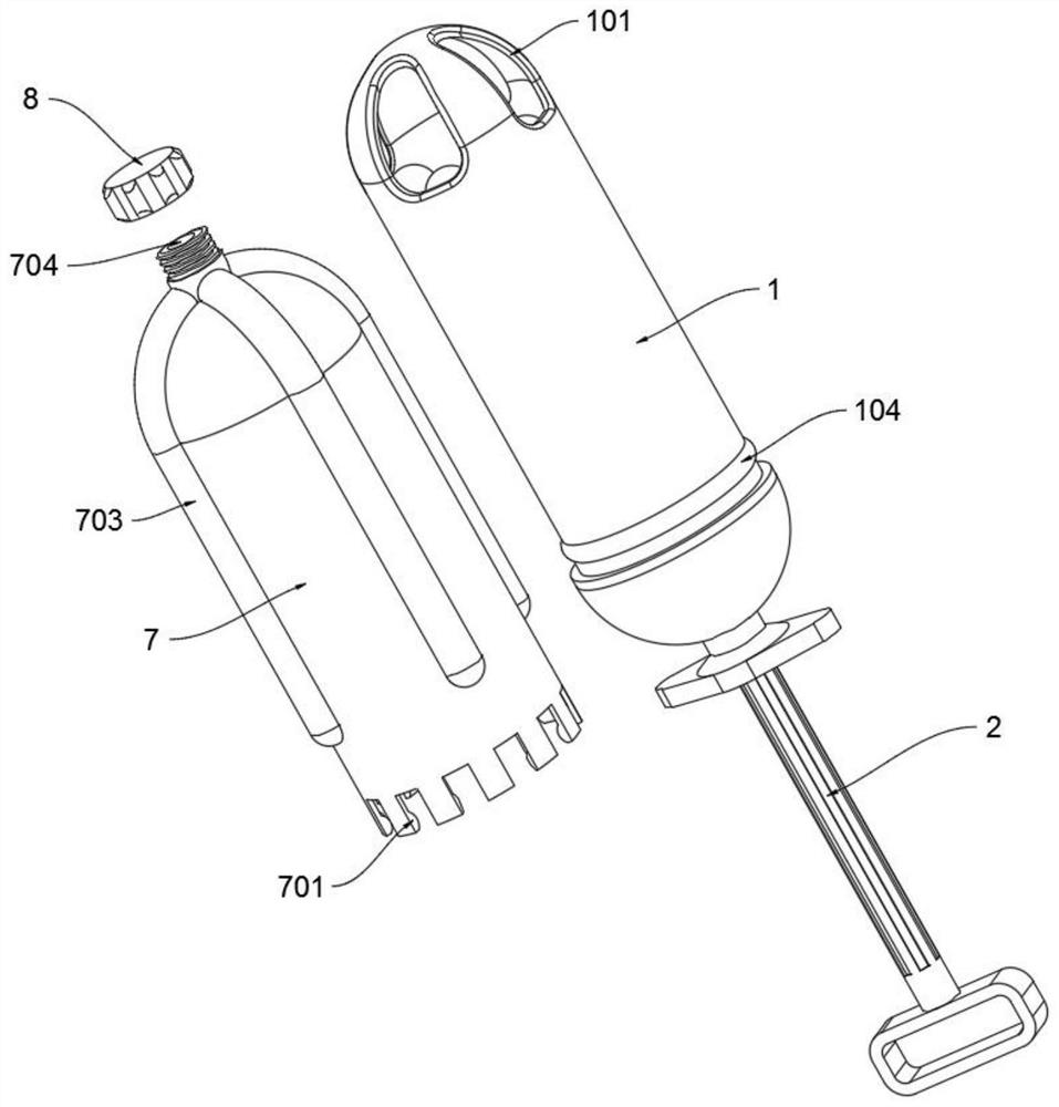 Gynecological clinical leucorrhea sampling, storing and inspecting device