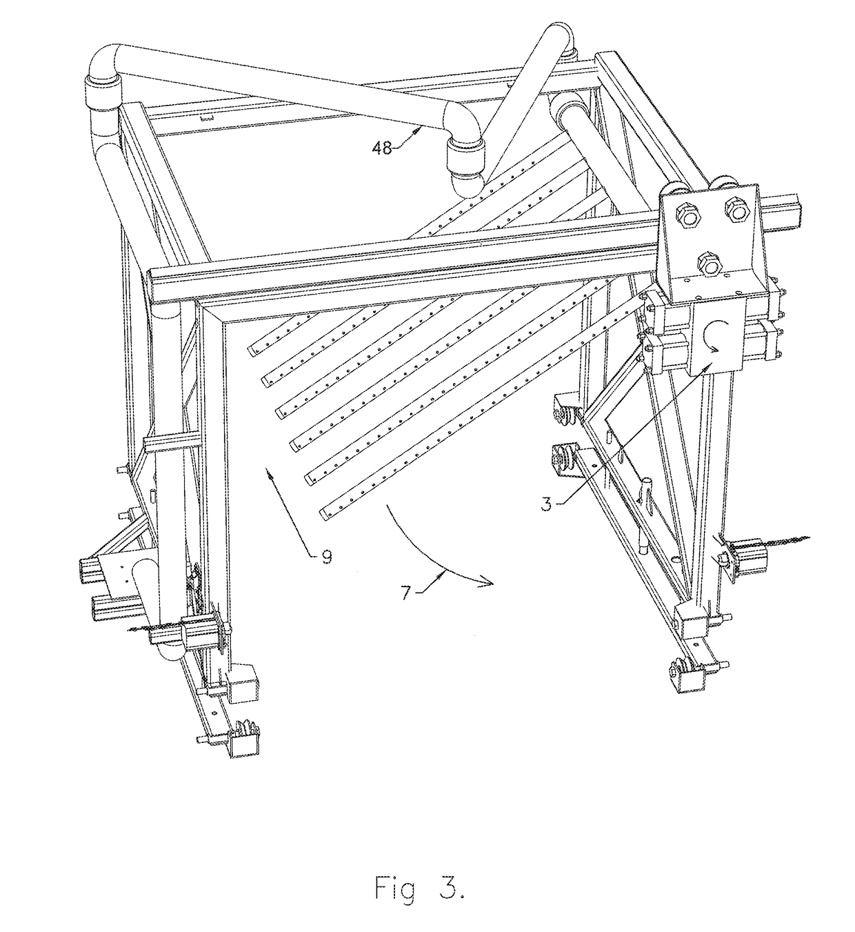 Rotary and laterally translating washer for filter presses and methods thereof