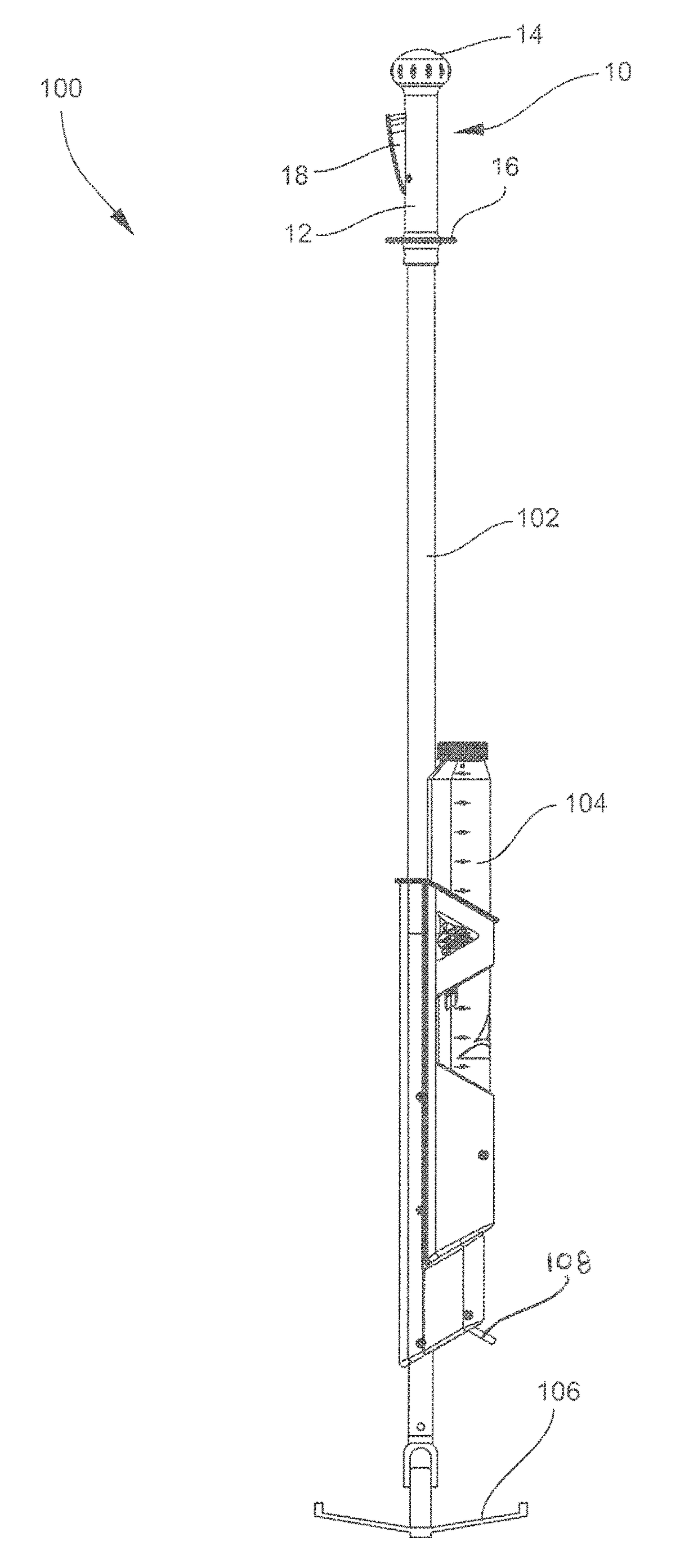 Handle apparatus and cleaning device comprising same