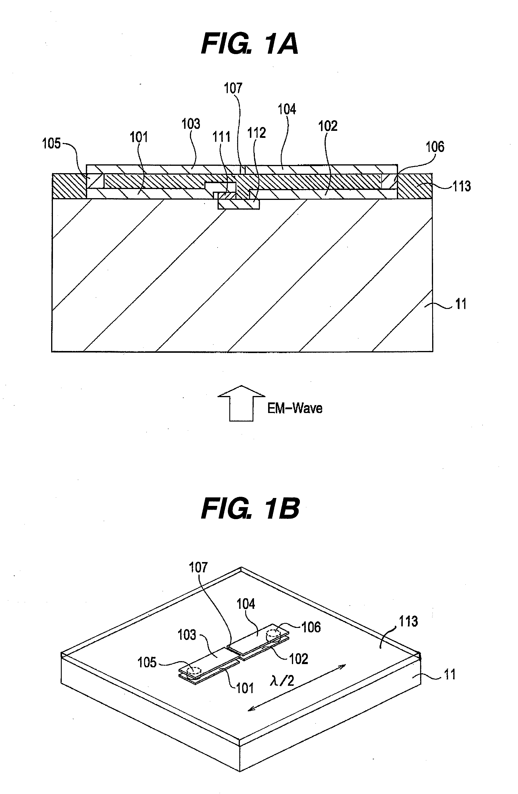 Detection element for detecting an electromagnetic wave