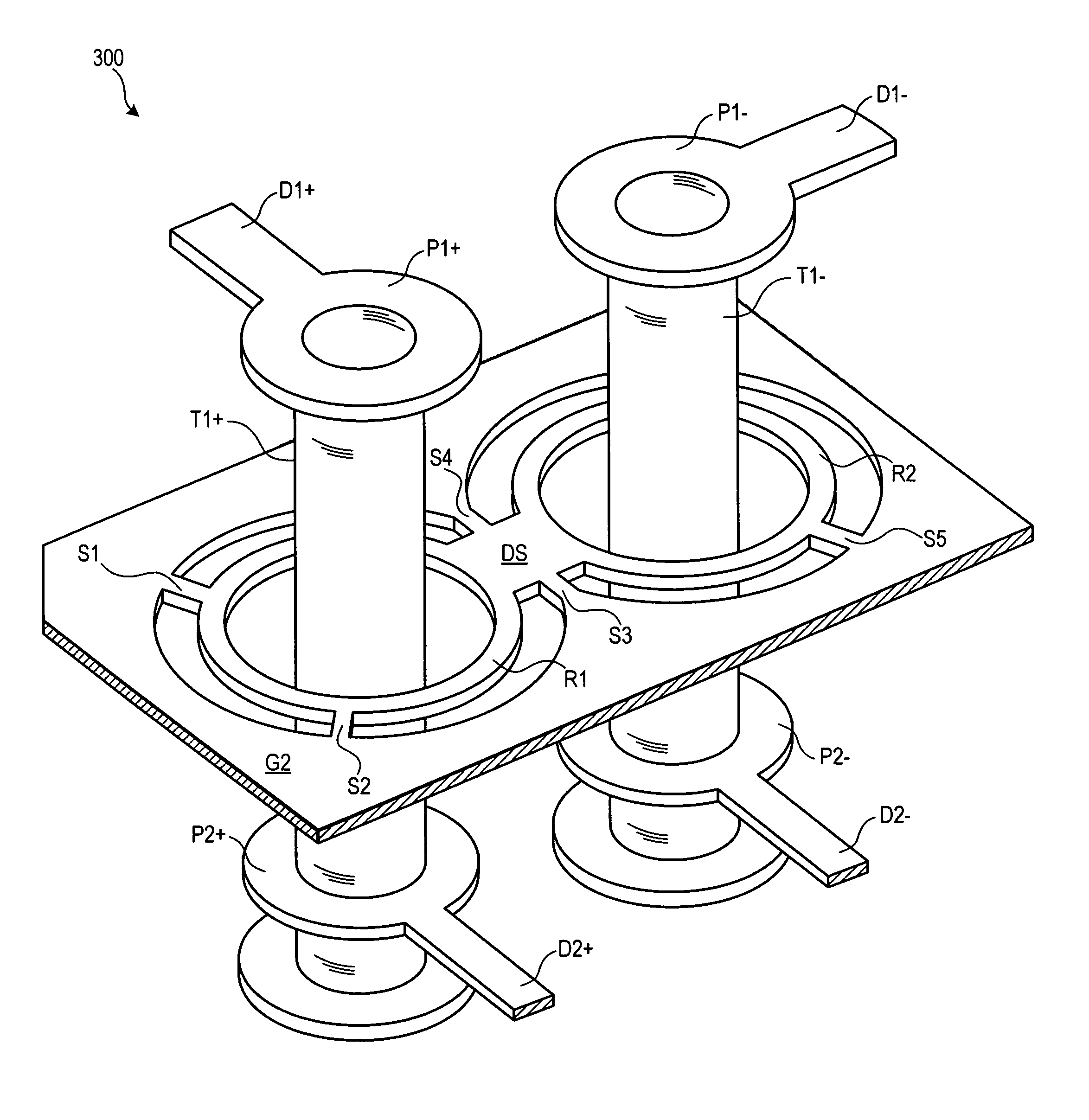 Inductance-tuned circuit board via crosstalk structures