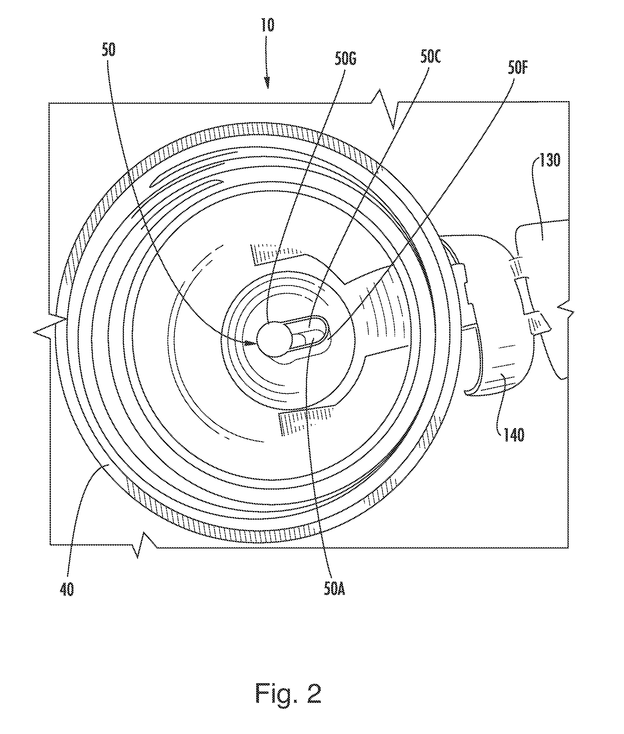 Dispensing closure having a flow conduit with key-hole shape