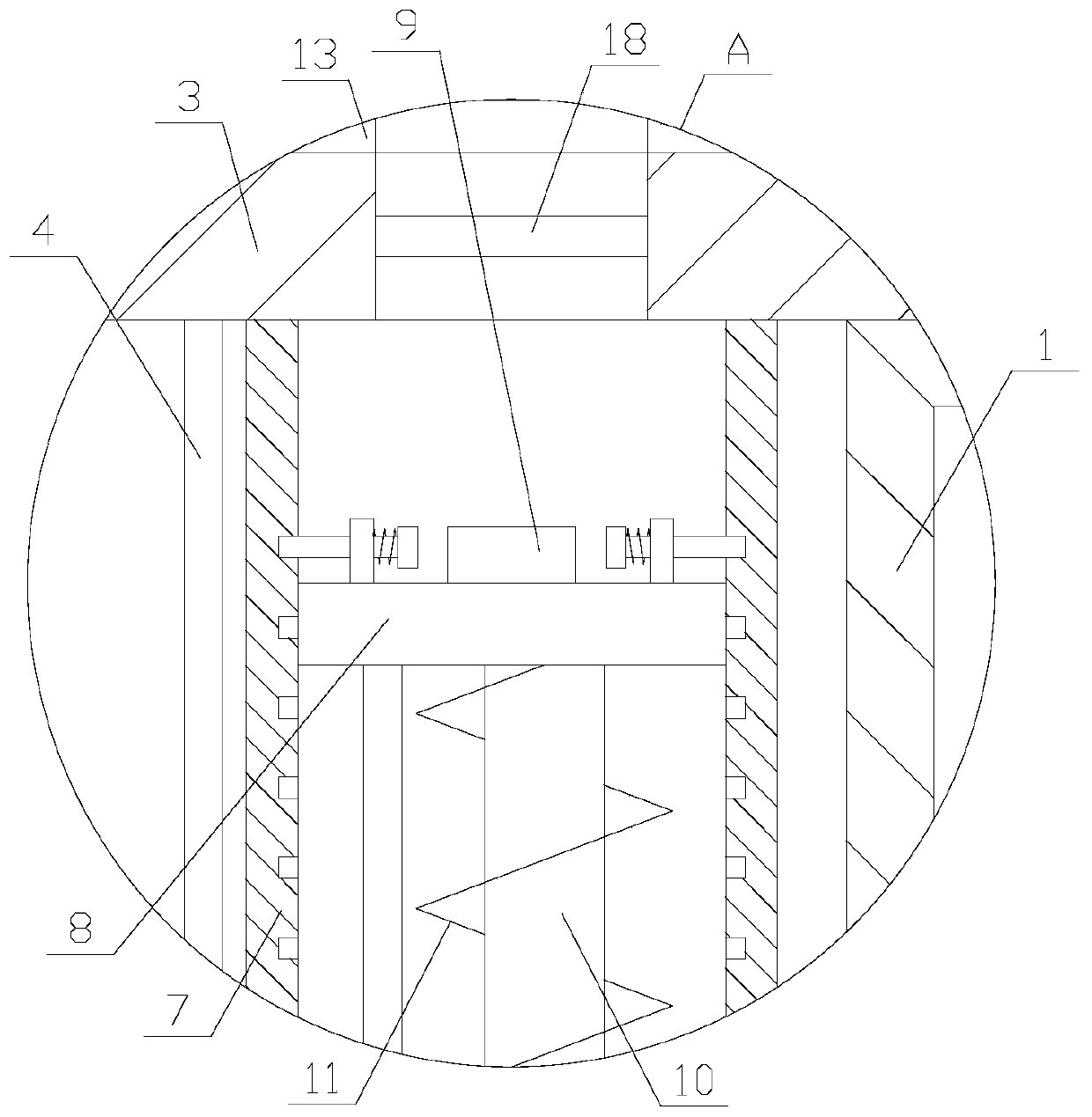 High-stability hydraulic lifting device with anti-slip function