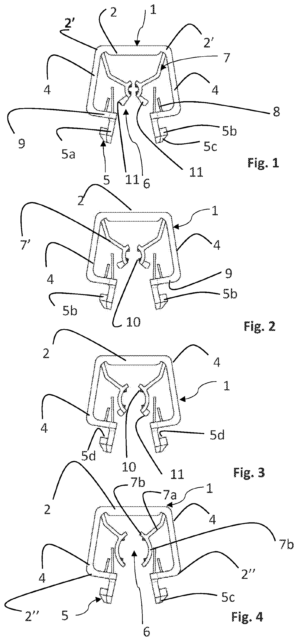 Support collar for cables, pipes or the like