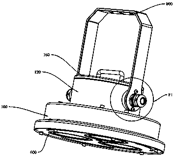 High hanging lamp for nuclear environment