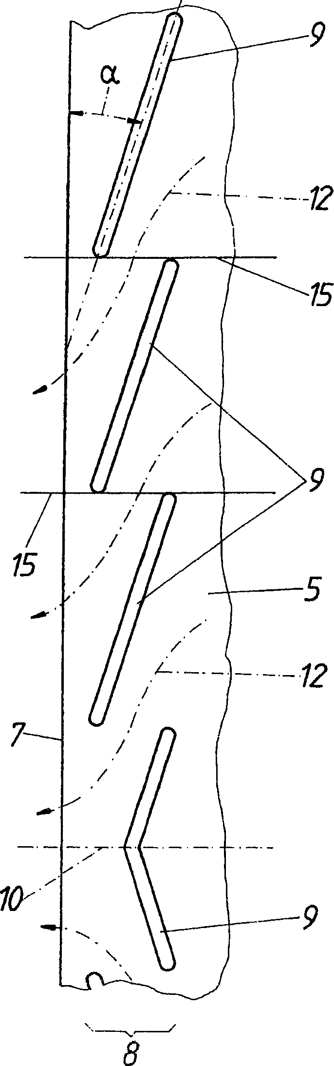 Device for guiding metal strip on gas cushion