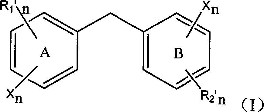 Halogenated hydroxyl aromatic methane compounds, preparation method and use thereof