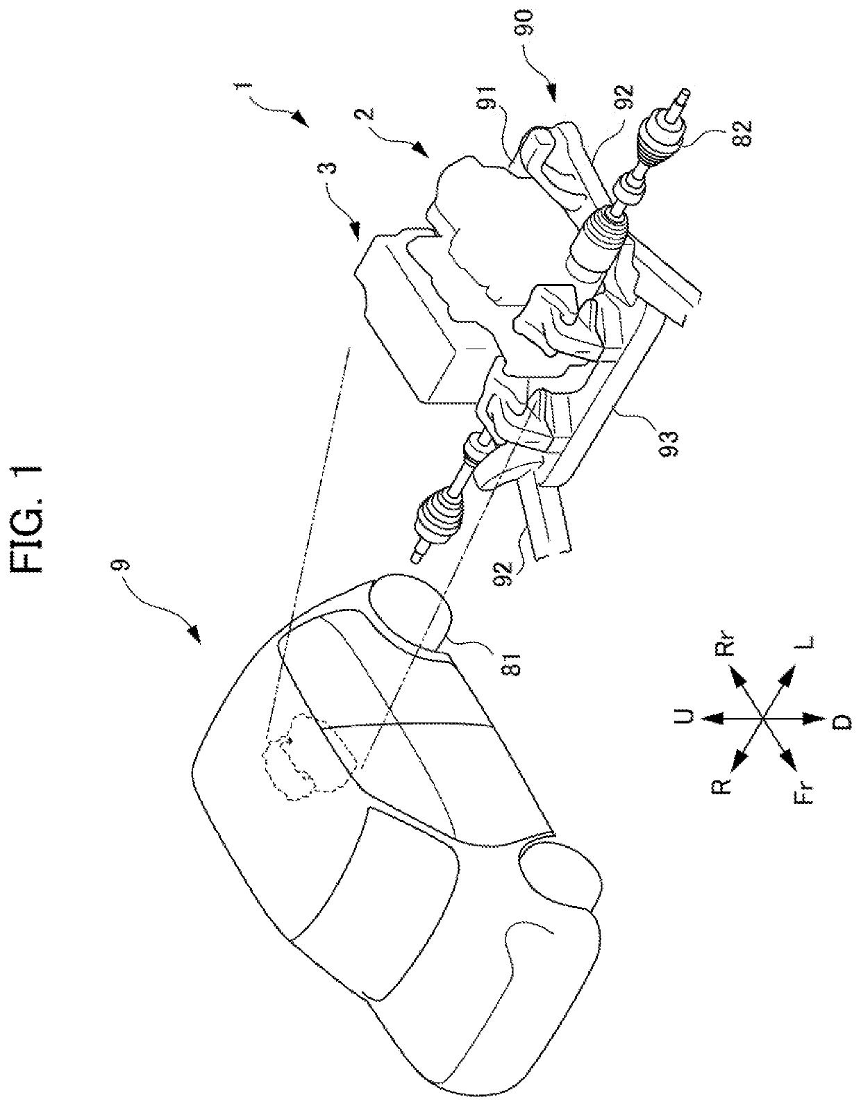 Power unit structure for electrically driven vehicle