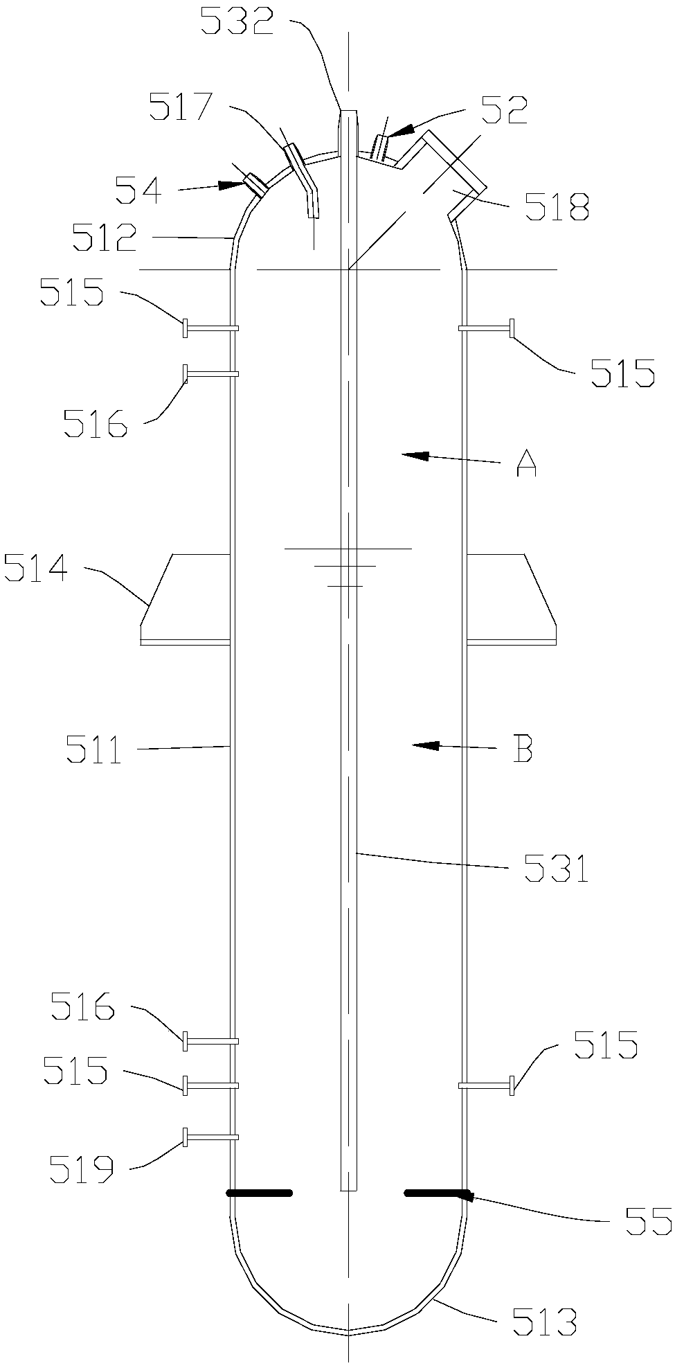 Reactor and split tank type voltage stabilizer