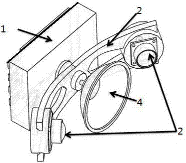 Vehicle rear collision early warning system based on optical multi-view vision