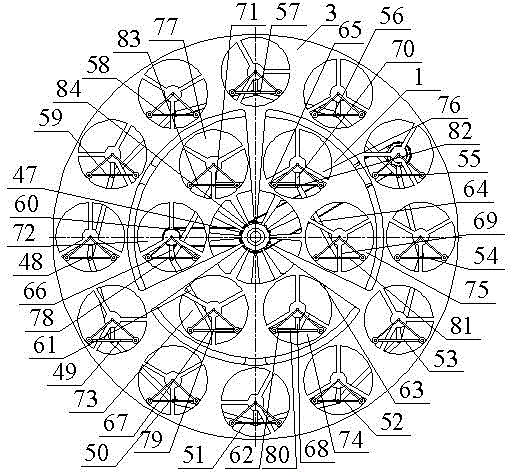 Dual ring circle split-typed vertically rotating stereo garage