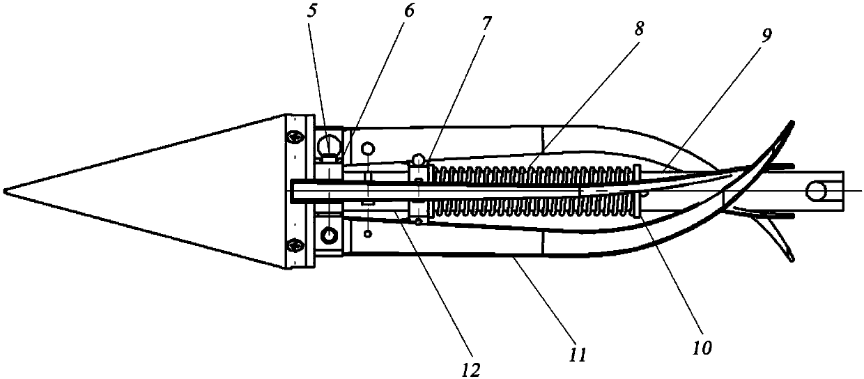 Flying claw device used for high-rise fire extinguishing system