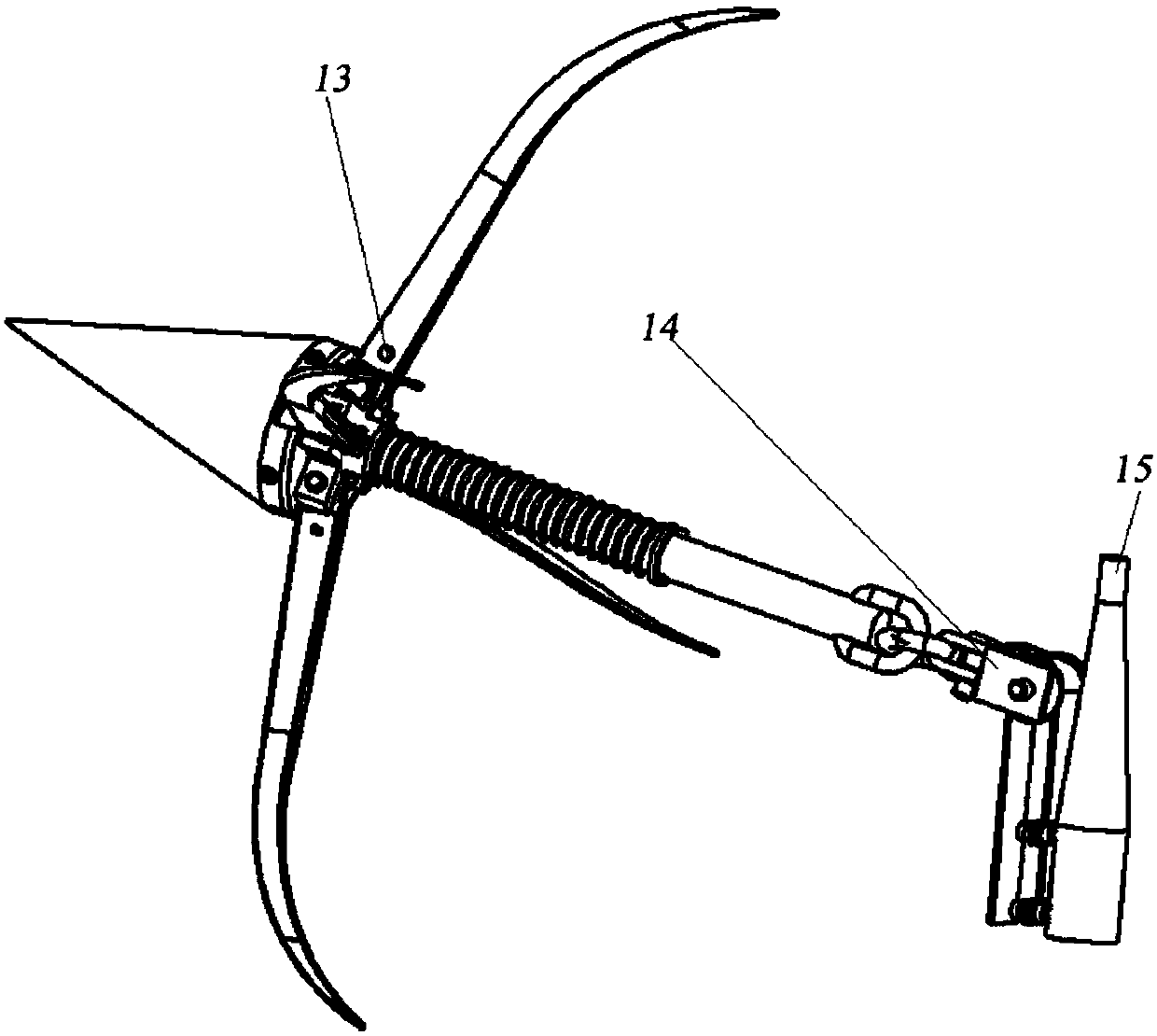 Flying claw device used for high-rise fire extinguishing system