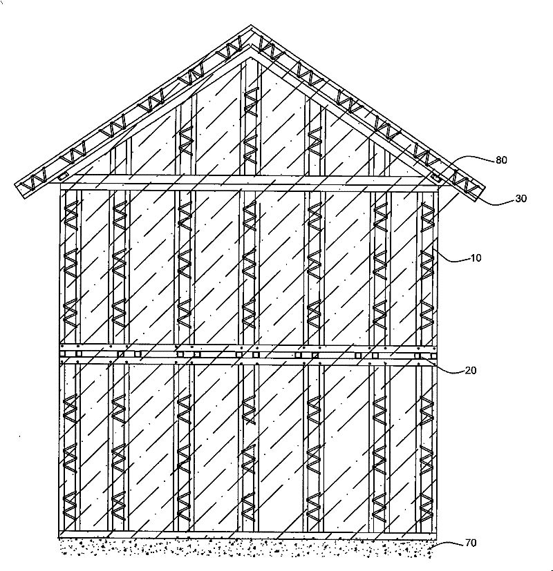 Inorganic light steel assembled energy-saving house and its construction method