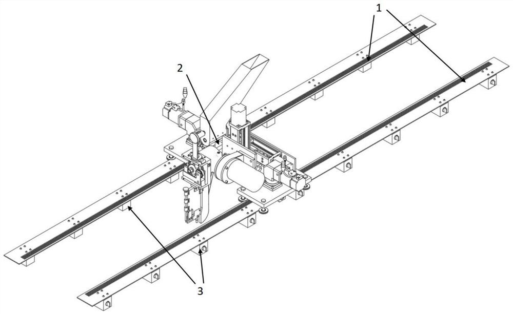 Deep and narrow gap submerged arc welding device with melon petal welding track self-recognition and welding method