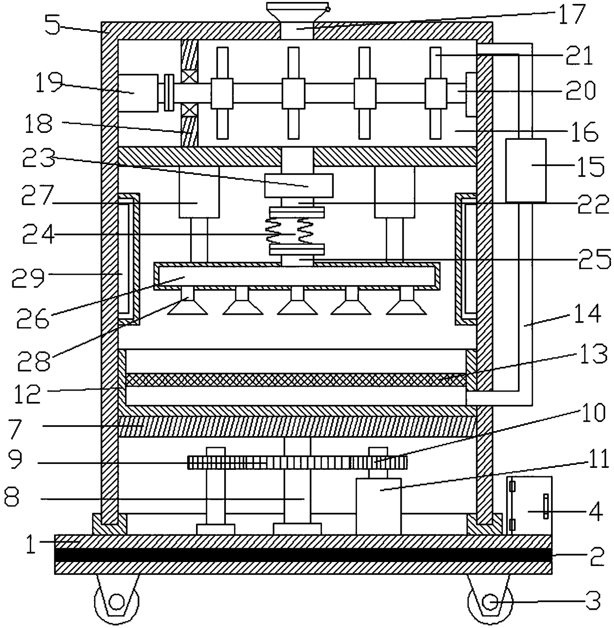 Rotatable agricultural seedling raising device