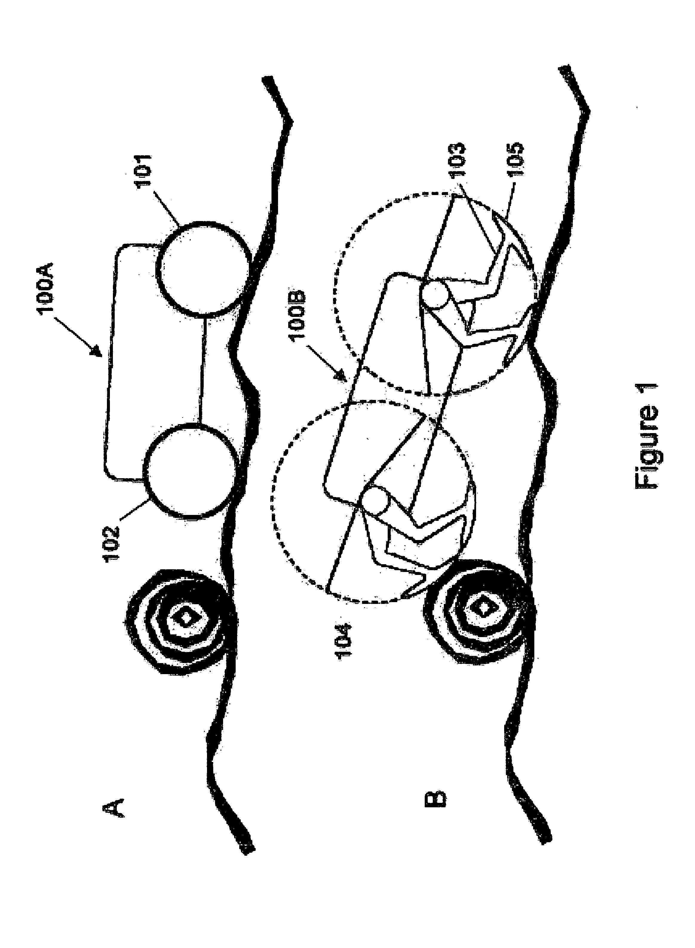 Virtual-wheeled vehicle