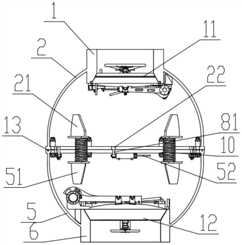 Connecting and disconnecting device and disconnecting method for deep sea escape cabin