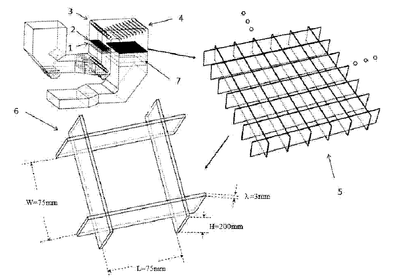 Rectification grille for protecting fly ash particles on catalyst layer of SCR (Semiconductor Control Rectifier) denitration device