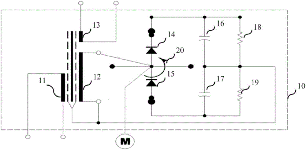 High-voltage direct current generating module and generator