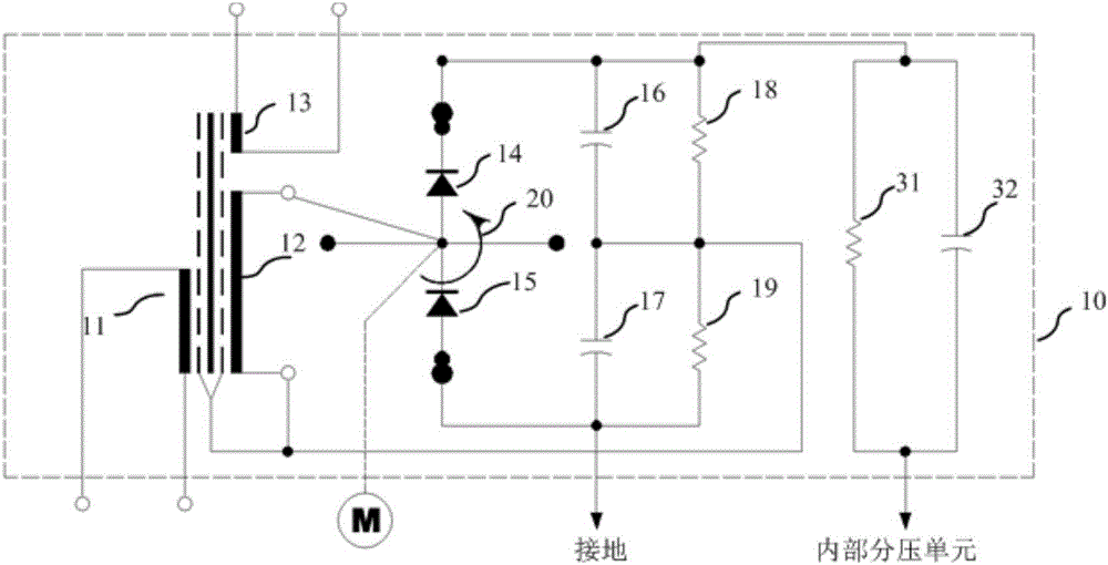 High-voltage direct current generating module and generator