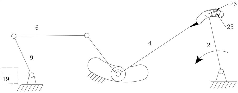 A transmission mechanism with variable topology structure for automobile electric door lock