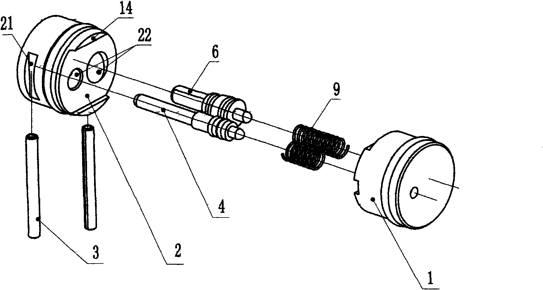 Switching mechanism of pneumatic nailing machine