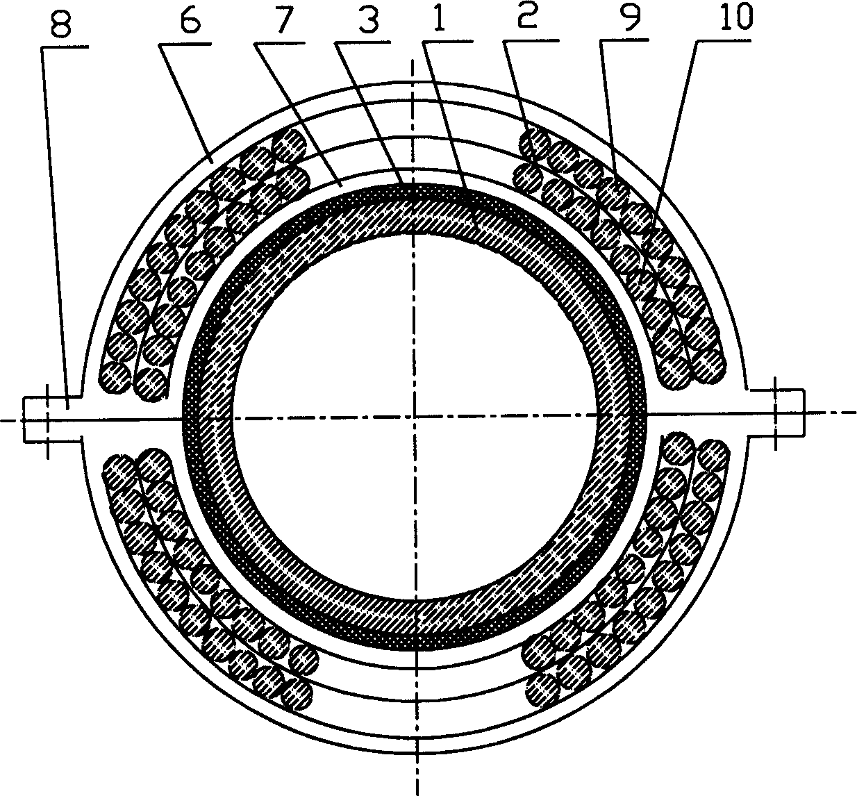 Industrial electromagnetic heating process, apparatus and use