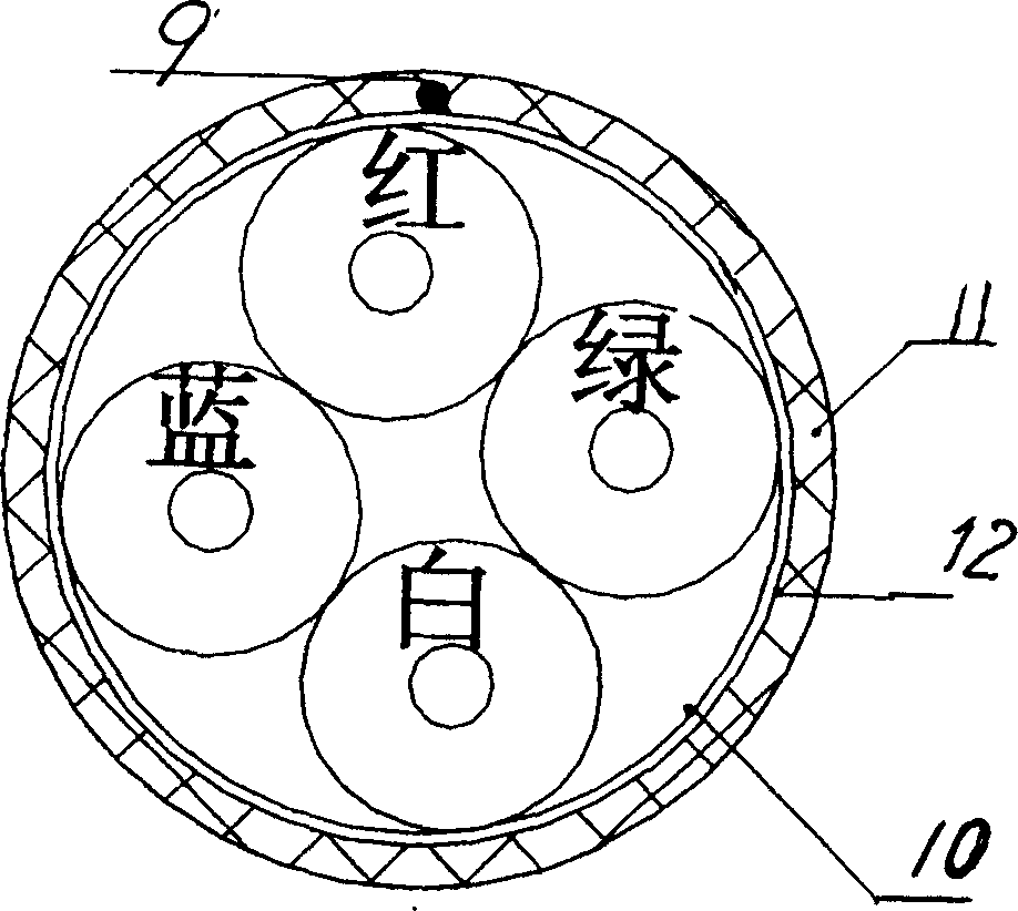 Digital internally shielded photoelectric integrated cable for railway