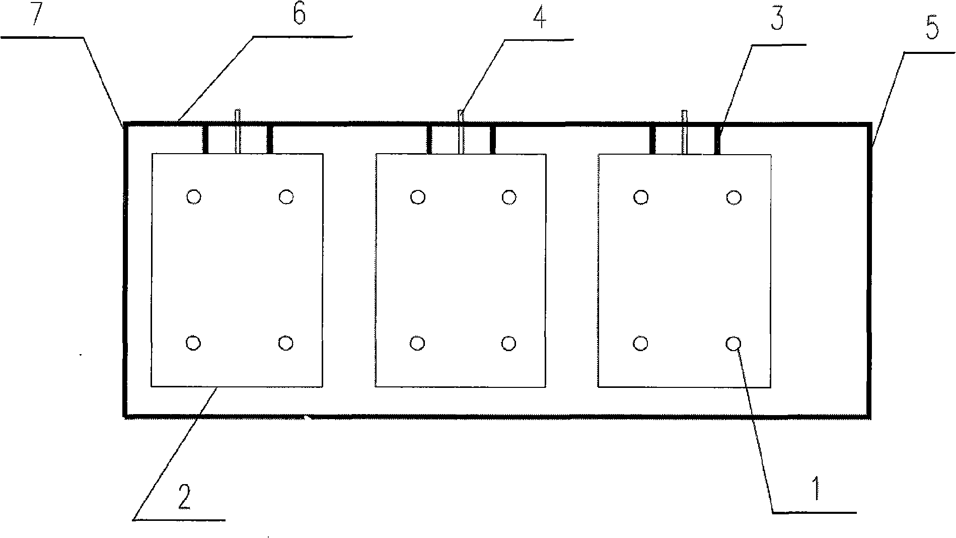 Soaking type acoustic cavitation sewage water heat exchanger