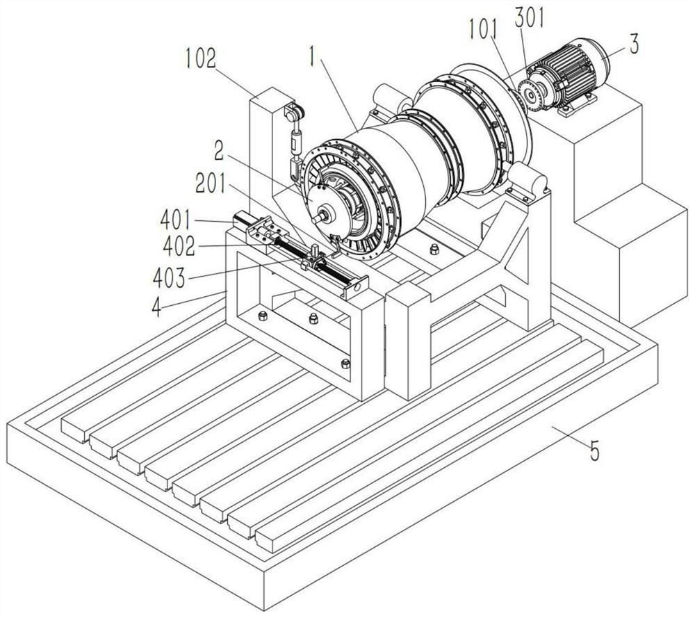 A simulation test device for loss of aeroengine rotor blades