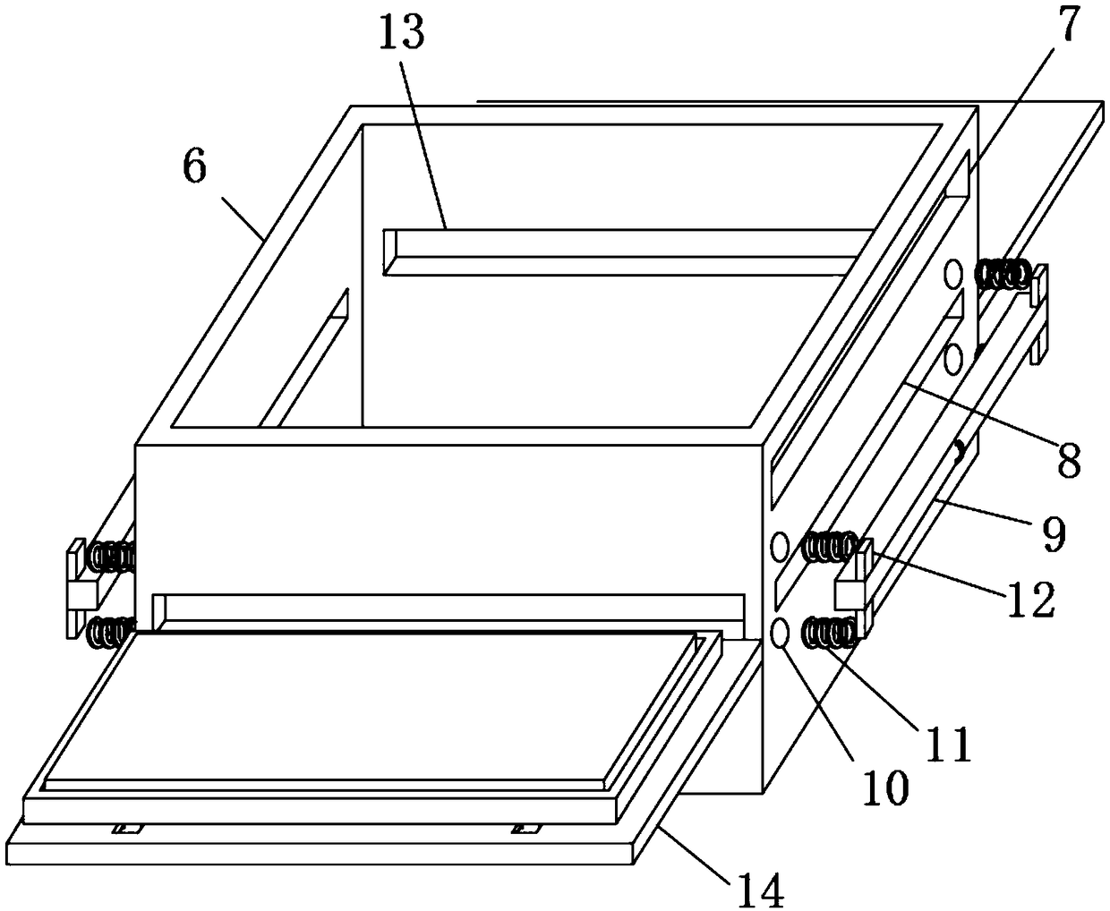 Quick adhesion device for square composite plates