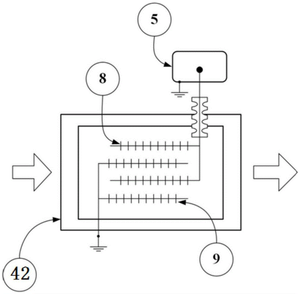 Device and method for purifying flue gases