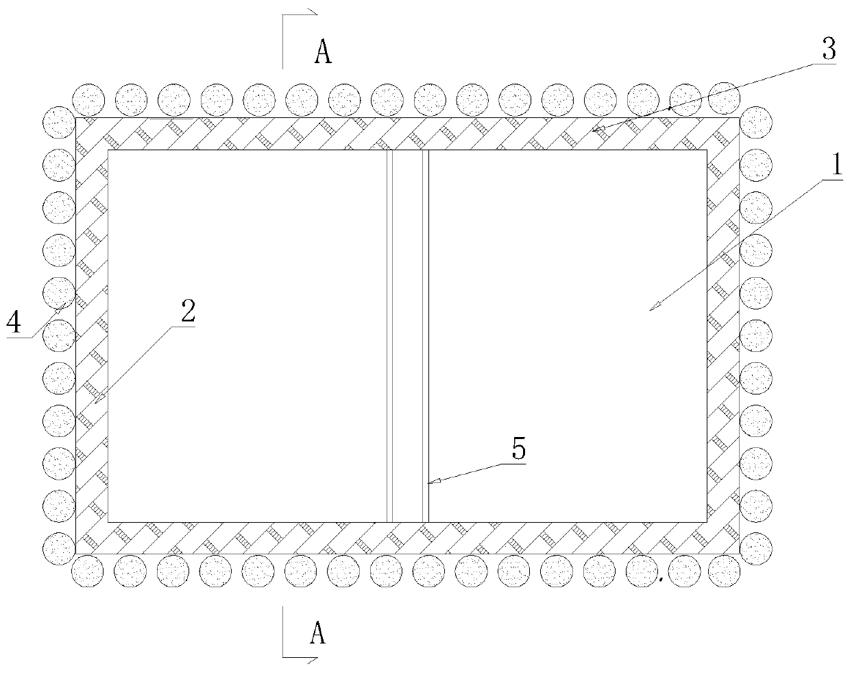 Manual hole digging pile pre-reinforcing retaining wall structure and construction process