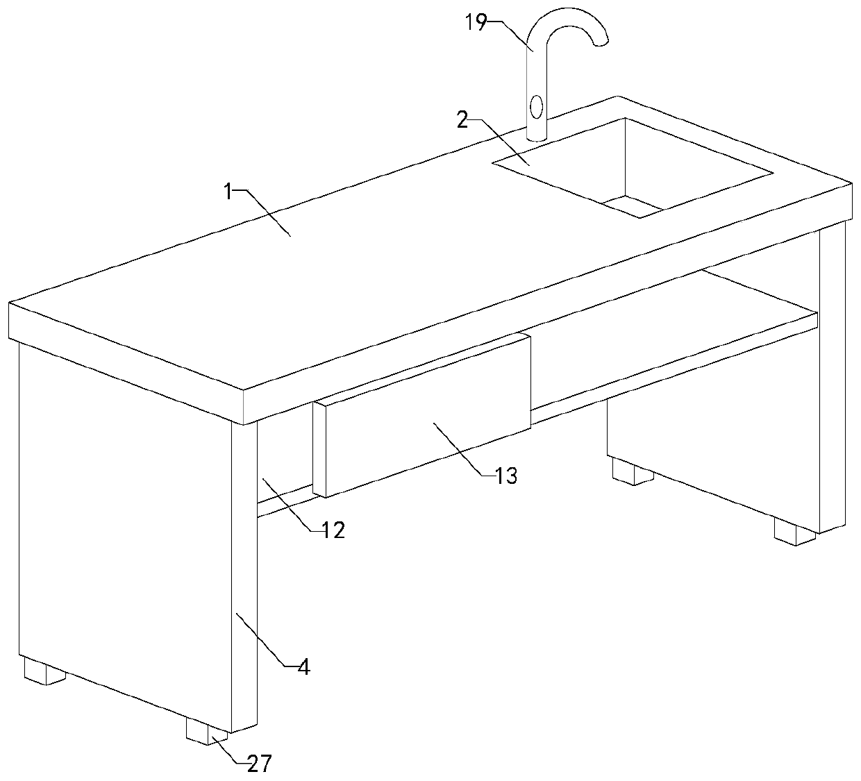 Multi-functional safety student chemical experiment table