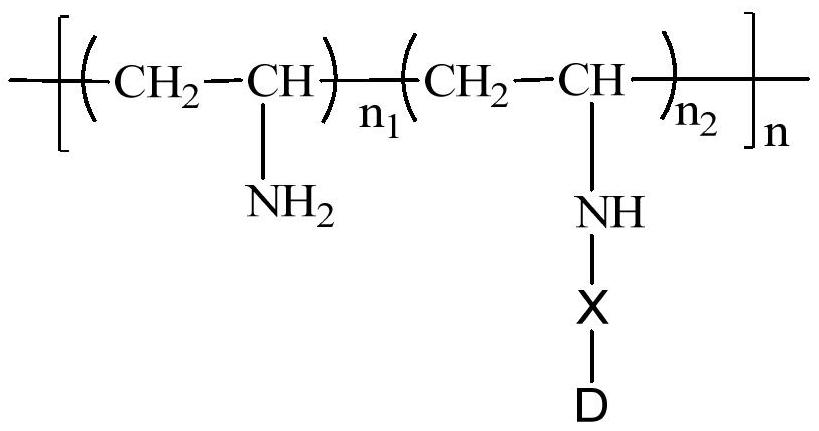 Method for dyeing calcium alginate fiber/silk fiber blended fabric with macromolecular dye containing polyvinylamine molecular chain